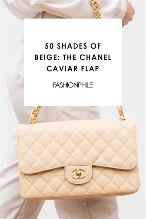 beige caviar chanel|50 Shades of Beige: The Chanel Caviar Flap.